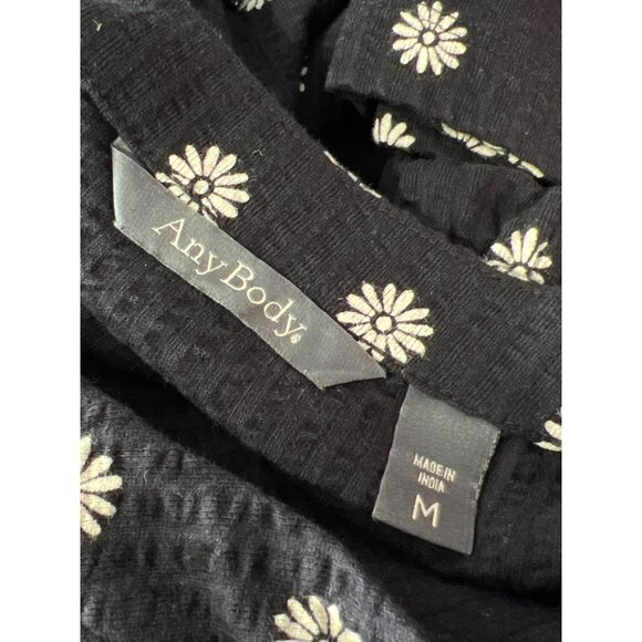 AnyBody Regular Daydreamer Knit Maxi Dress Washed Black Daisy Women Size Medium - Picture 3 of 6